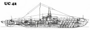 UC 42 plans (Type UCII u-boat)