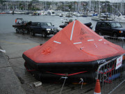 ASTRID's recovered liferafts