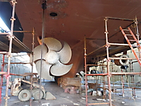 Prop and stern gear of L.E.Roisín.